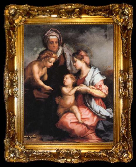 framed  Andrea del Sarto Madonna and Child wiht SS.Elizabeth and the Young john, ta009-2